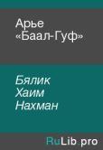 Бялик Хаим Нахман - Арье «Баал-Гуф» - читать книгу