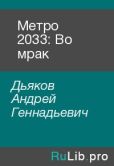 Дьяков Андрей Геннадьевич - Метро 2033: Во мрак - читать книгу