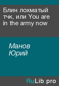 Блин лохматый тчк, или You are in the army now. Манов Юрий - читать в Рулиб