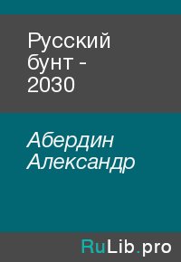 Русский бунт - 2030. Абердин Александр - читать в Рулиб
