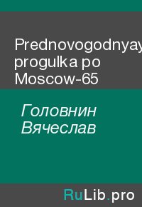 Prednovogodnyaya progulka po Moscow-65. Головнин Вячеслав - читать в Рулиб