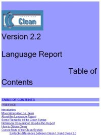 Clean. Version 2.2 Language Report. Автор неизвестен - читать в Рулиб