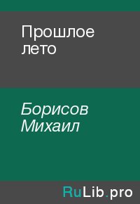 Прошлое лето. Борисов Михаил - читать в Рулиб